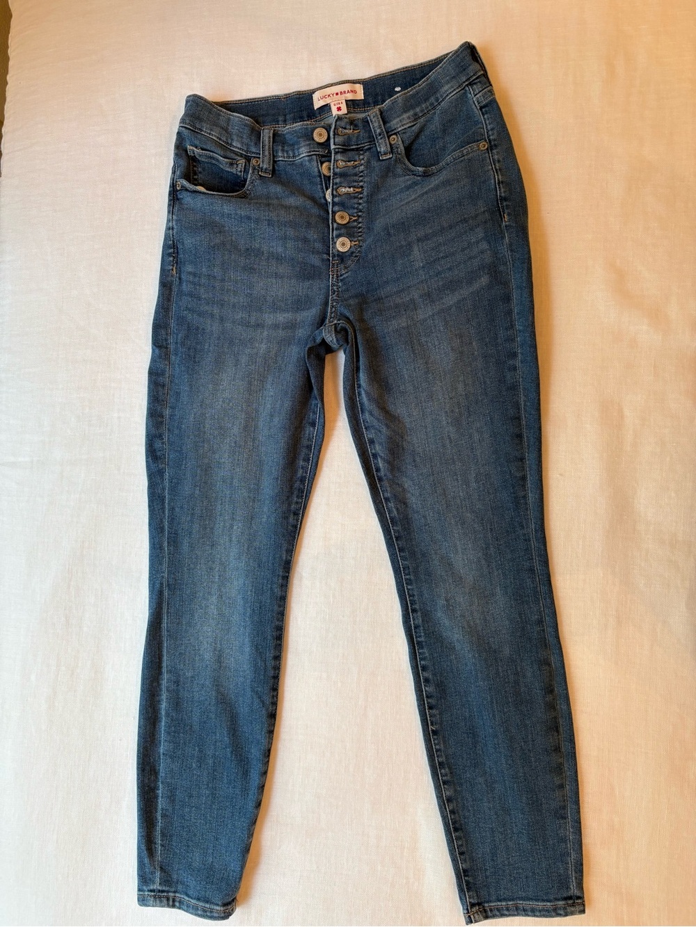 Lucky Brand Women's Skinny Jeans - Dark Blue Denim